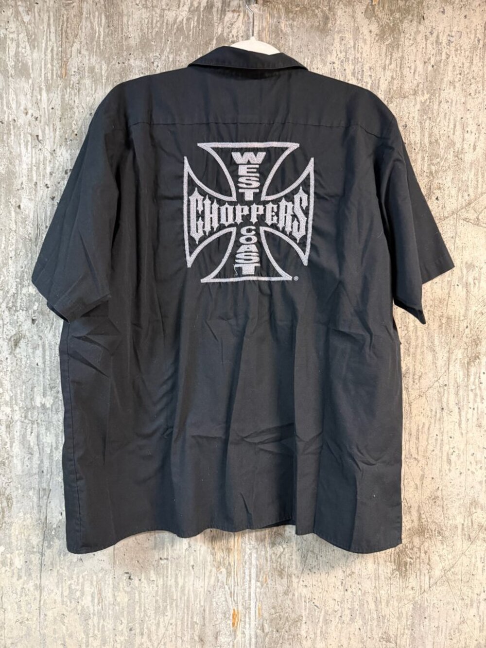 JESSE JAMES Men's Vintage West Cost Choppers Shop Shirt Size 2XL - Picture 2 of 4
